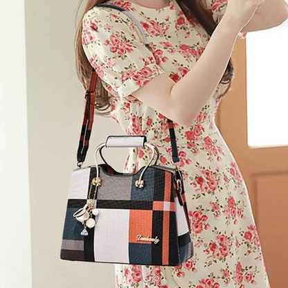 Kvinders plaidmønster crossbody taske