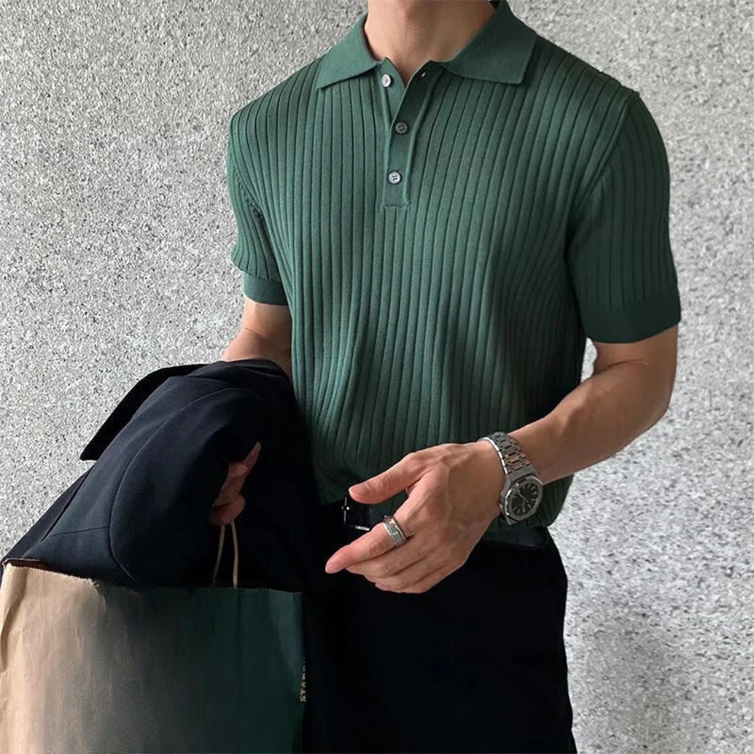 Retrostribet poloshirt til mænd