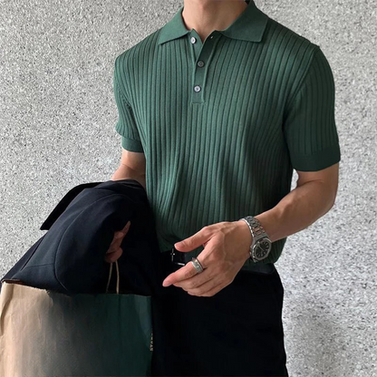 Retrostribet poloshirt til mænd