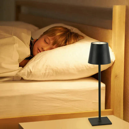 Kabelløs Bordlampe Hvid Elegant Aluminium LED-3