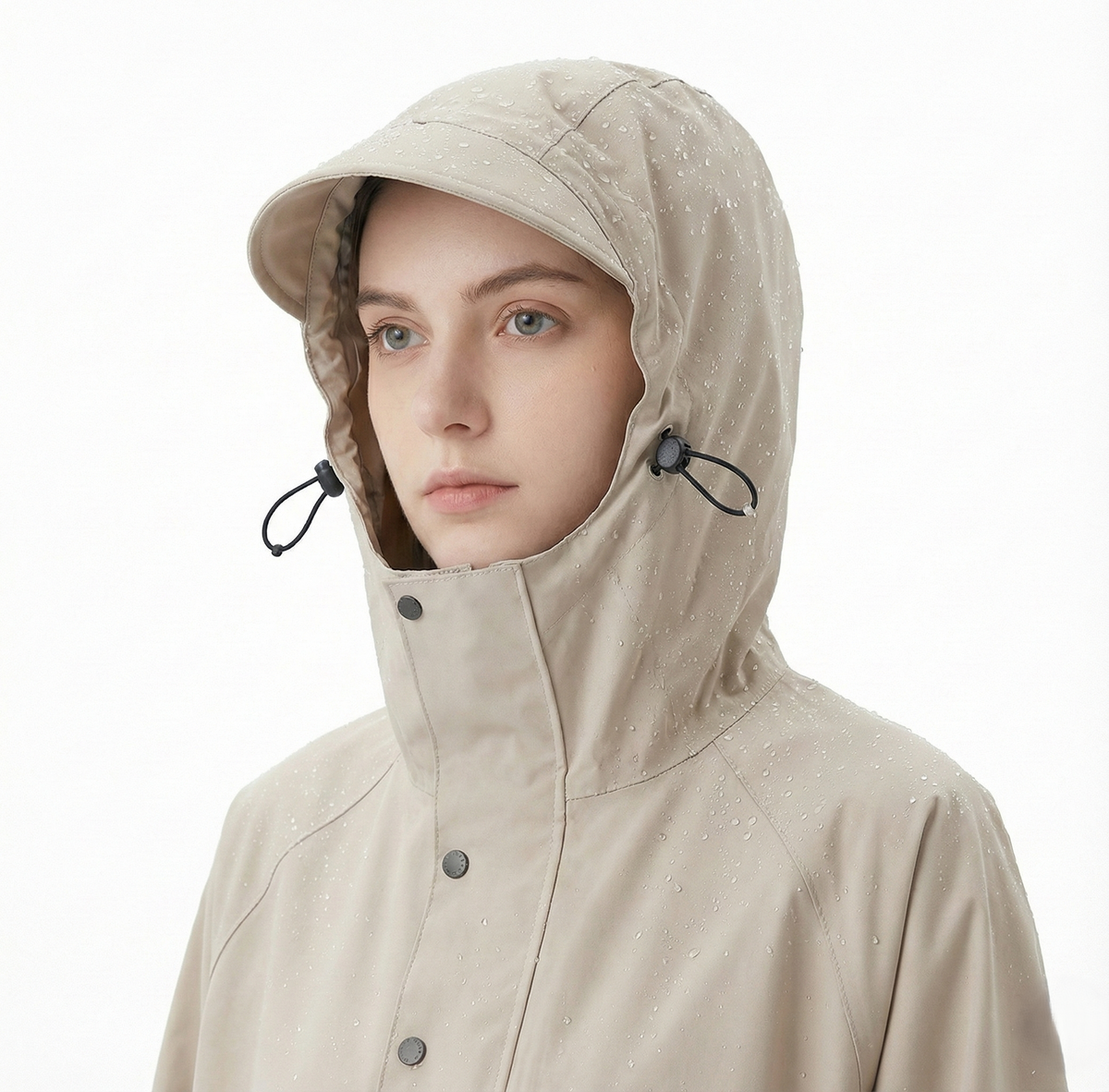 Unisex Regnfrakke Lang Oxford Vandtæt Poncho