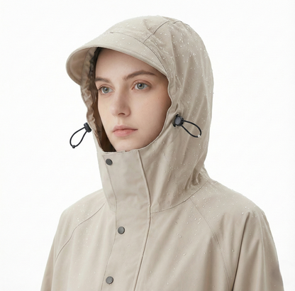 Unisex Regnfrakke Lang Oxford Vandtæt Poncho