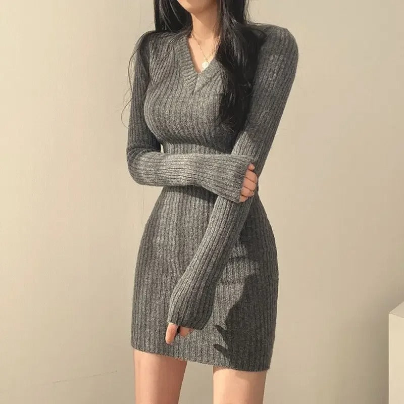 Slim bodycon i strik til kvinder