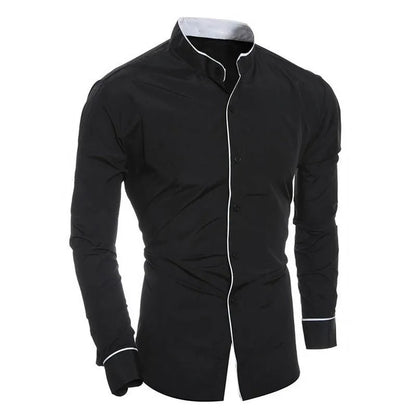 Slim Fit langærmet bluse til mænd