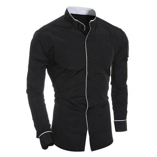 Slim Fit langærmet bluse til mænd