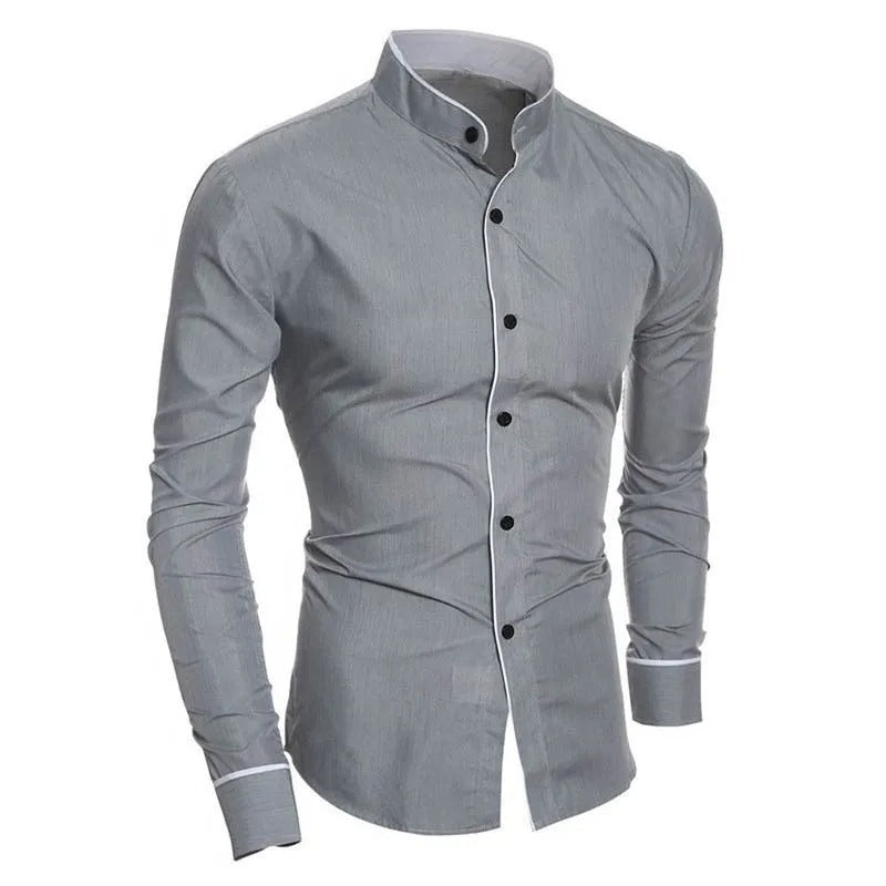 Slim Fit langærmet bluse til mænd