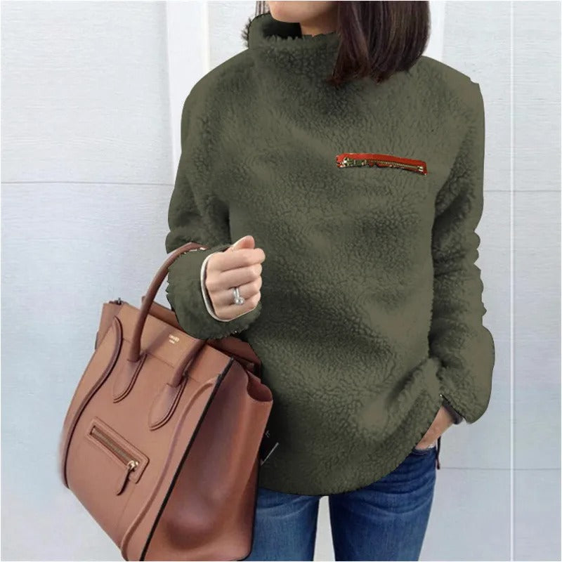 Superblød rullekrave-pullover