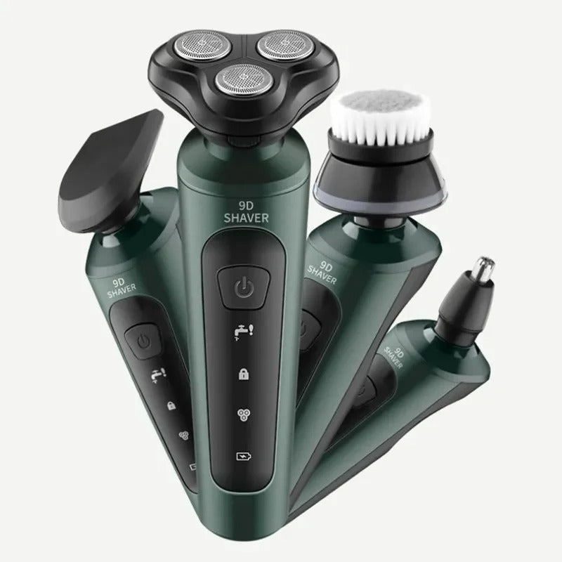 Vådt og tørt elektrisk trimmer-barbersæt