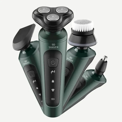 Vådt og tørt elektrisk trimmer-barbersæt