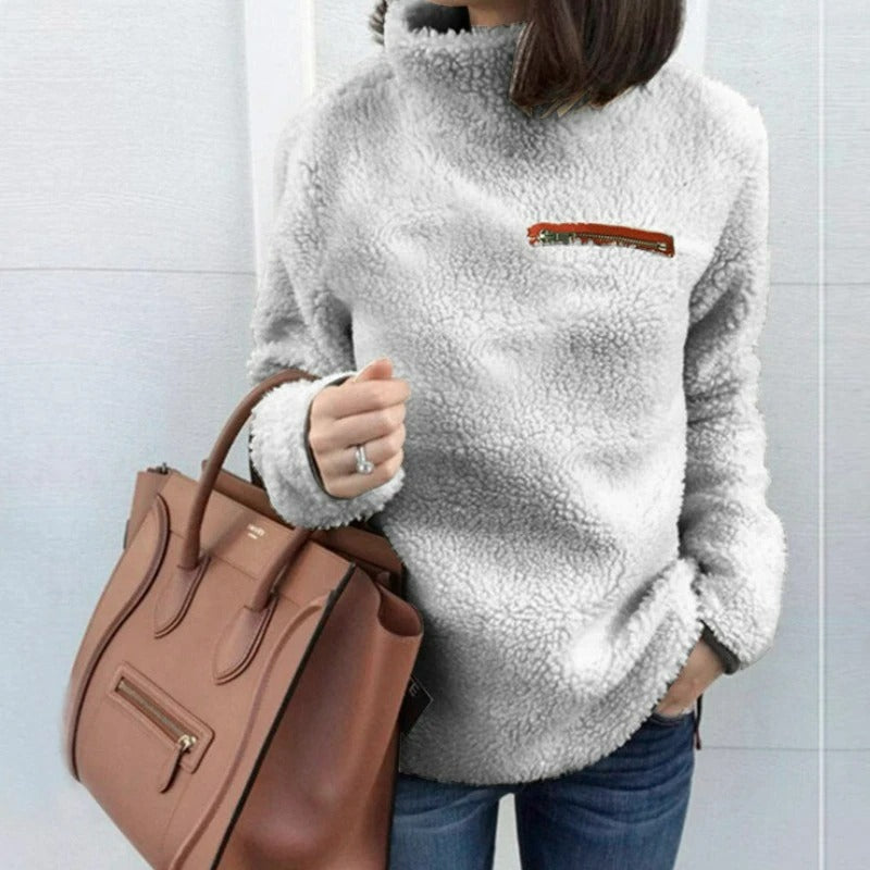 Superblød rullekrave-pullover