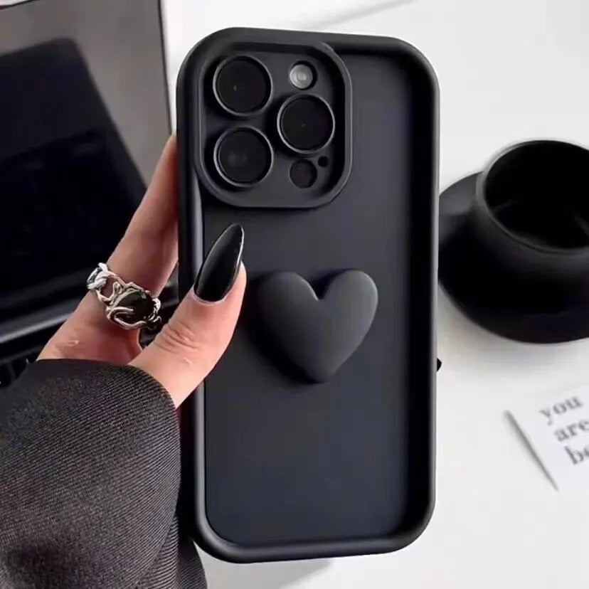 Heart Silikone telefoncover til iPhone