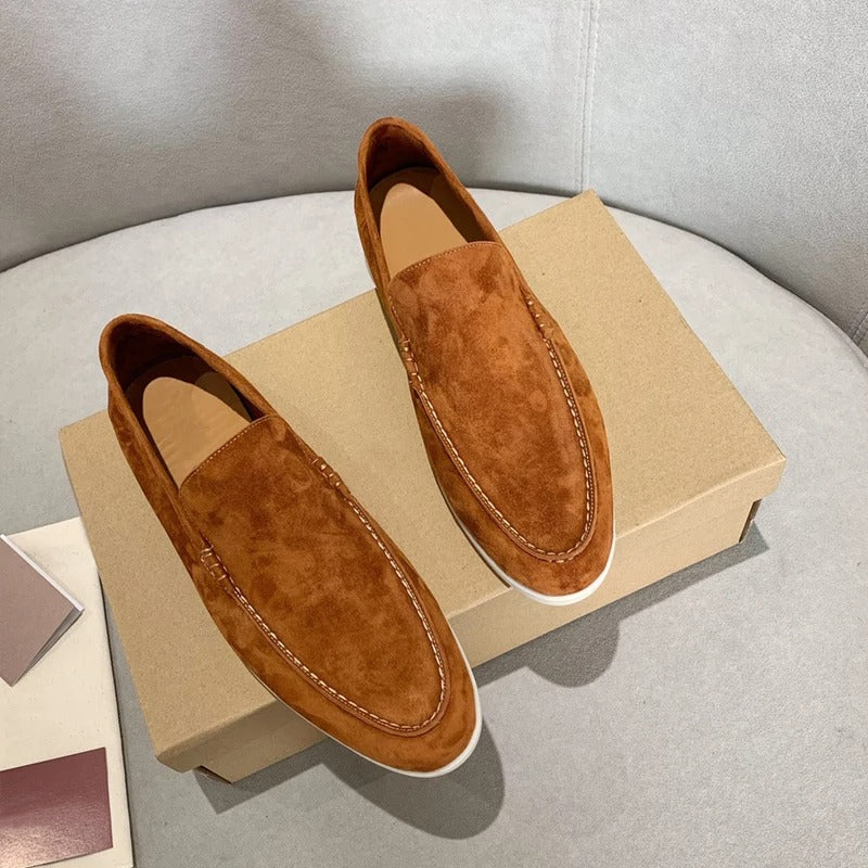 Loafers i ruskind til mænd