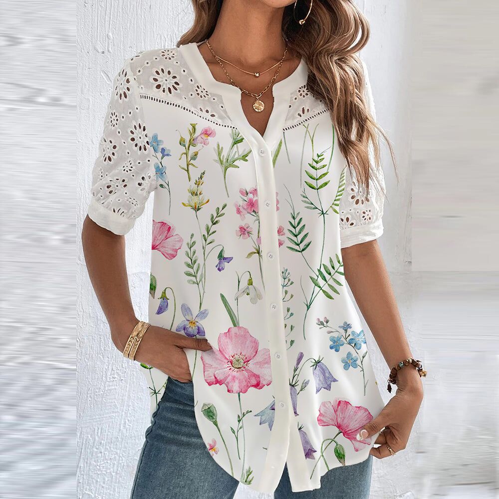 Variant image for Skjortebluse Dame Legende Tryk Blød Polyester-15
