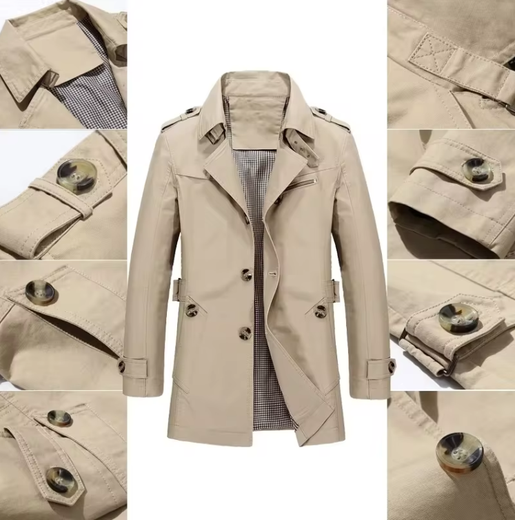 Windbreaker Trench Coat til mænd